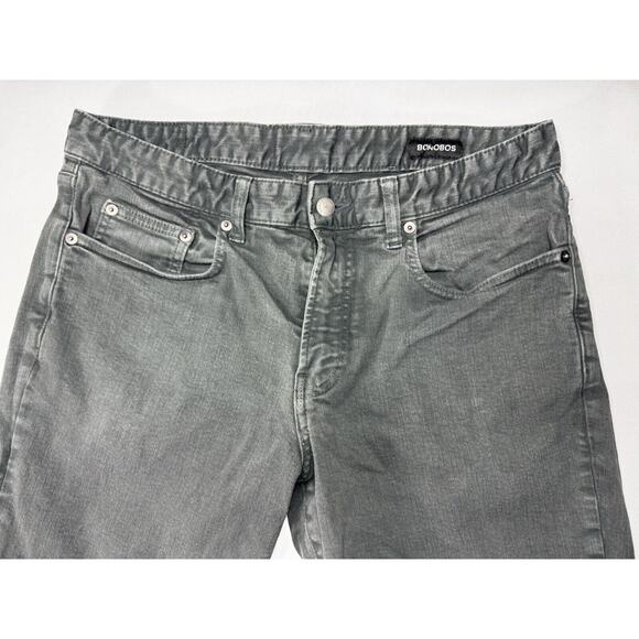 Bonobos Denim Men’s Slim Tapered Leg Raw Hem Gray Denim Jeans - Size 34x29 - Picture 3 of 8
